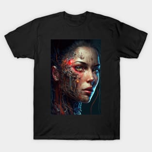 Beautiful Cyberpunk Woman T-Shirt